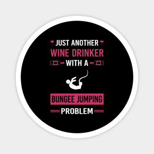Wine Drinker Bungee Jumping Jump Jumper Magnet